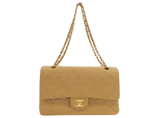 Chanel Timeless Beige Leather  ref.2018785