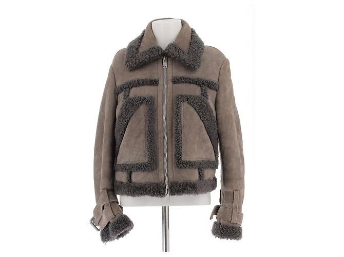 ALL SAINTS Coats T.International M Leather Brown