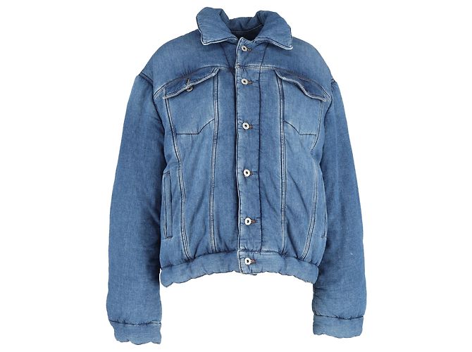 Loewe Padded Denim Jacket in Blue Denim