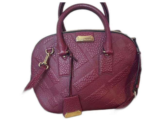 Burberry Orchard Handtasche aus Leder Pflaume