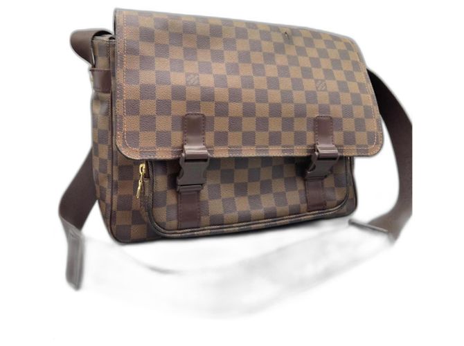 Bolsa Louis Vuitton Damier Mervil Marrom Couro