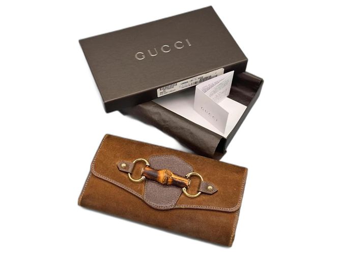 Cartera Gucci Marrón Bambú Castaño