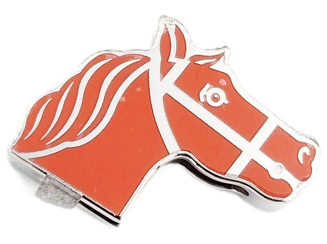 Hermès Hermes Gadlige Twilly Ring Silvery Orange Metal