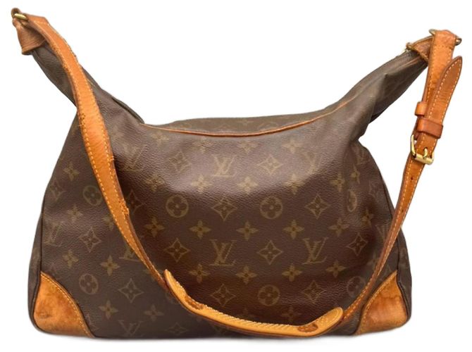Bolsa de mão Louis Vuitton Boulogne em couro marrom