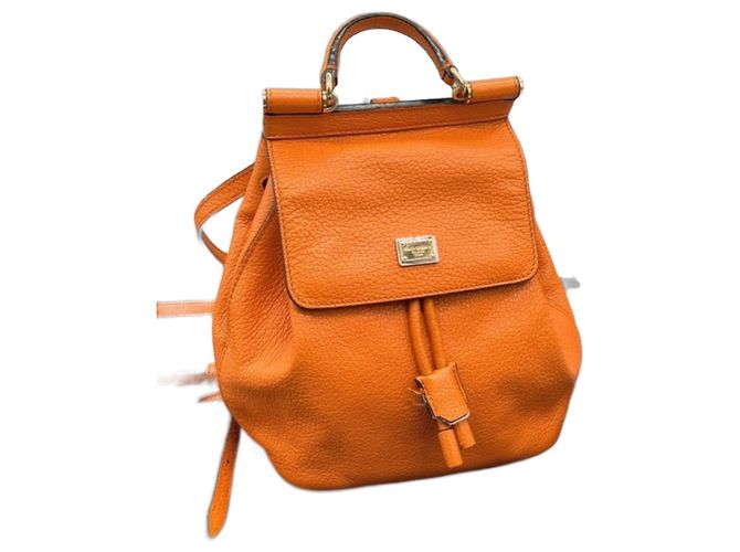 Zaino Dolce & Gabbana in pelle arancione