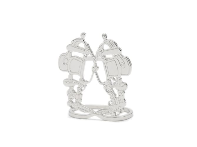 Ring Anneau de foulard en argent Brid de Gala d'Hermès Argenté  ref.2020439