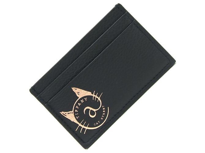 Tiffany & Co Tiffany schwarzes Leder-Kartenetui