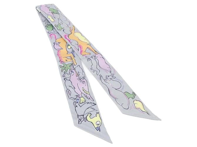 Hermès Hermes MILLE ET UN LAPINS Twilly Scarf Silk  ref.2020487