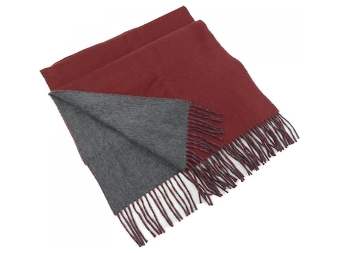 Hermès Châle en cachemire Hermes Marron Rouge  ref.2020547
