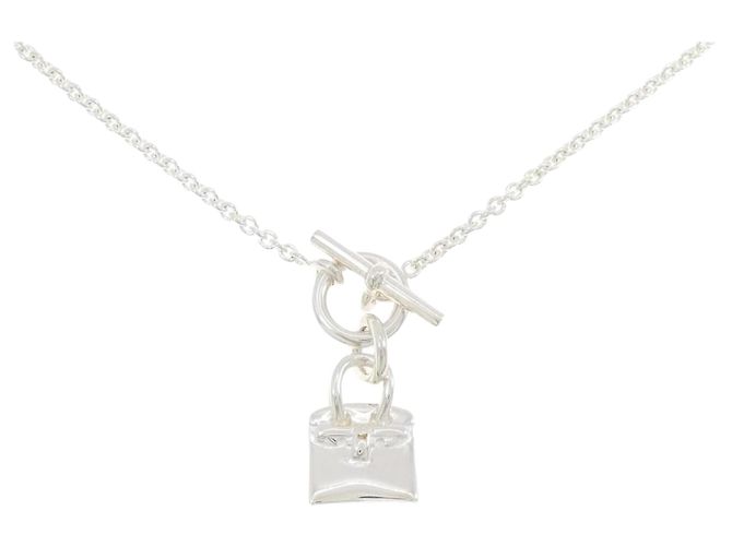 Hermès Hermes Amulet Birkin Necklace Silver
