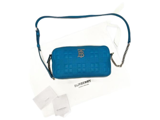 Burberry Bolsa de câmera em azul ciano
