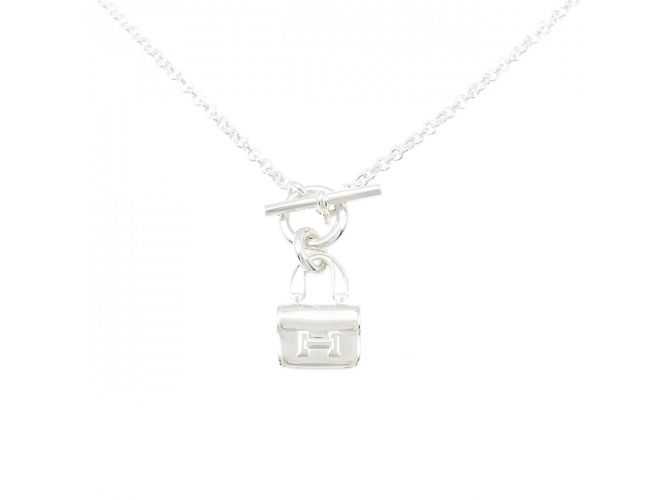 Hermès Collar Amuleto Constance Hermes Plata