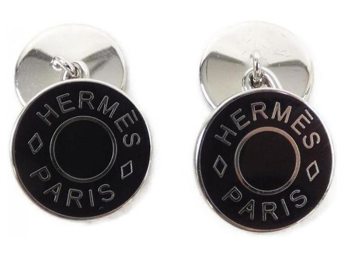 Hermès Abotoaduras Hermes Pretas Preto
