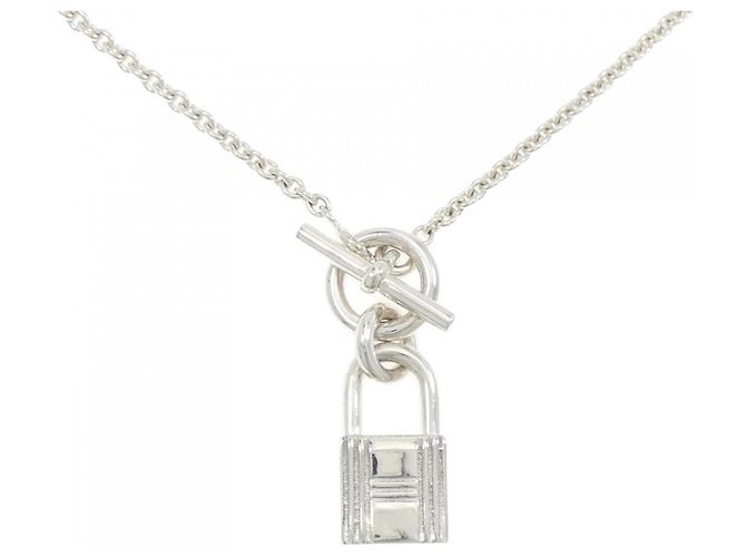 Hermès Collana con lucchetto amuleto Hermes Argento