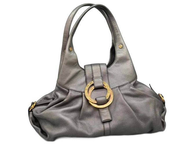 Borsa a mano Bulgari Chandra in pelle nera
