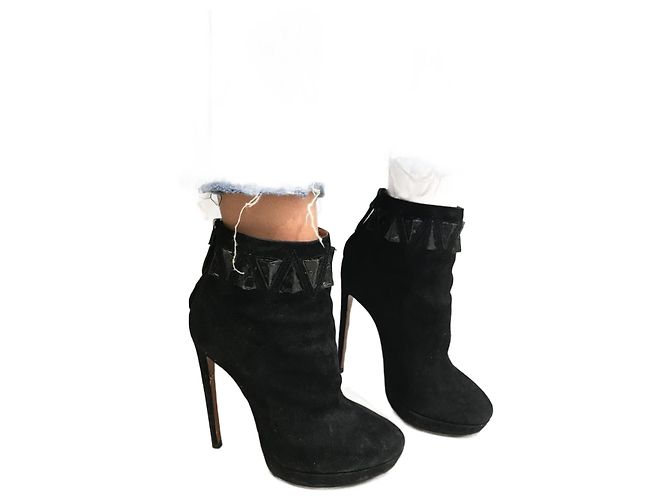 Alaïa ALAIA Ankle boots T.EU 37 Suede Black