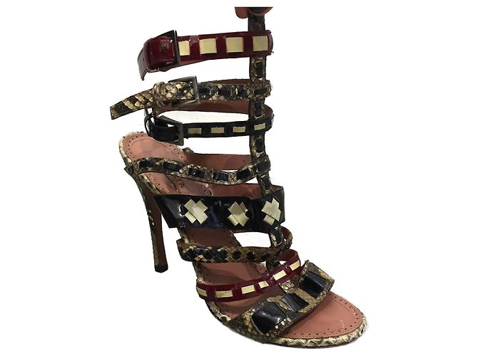 Alaïa Sandali ALAIA T.EU 37 Pelli esotiche Multicolore