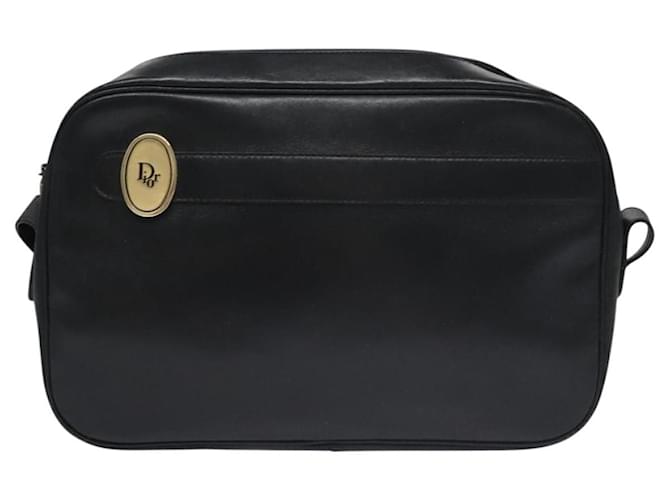 Dior Logo Black Leather  ref.2021331