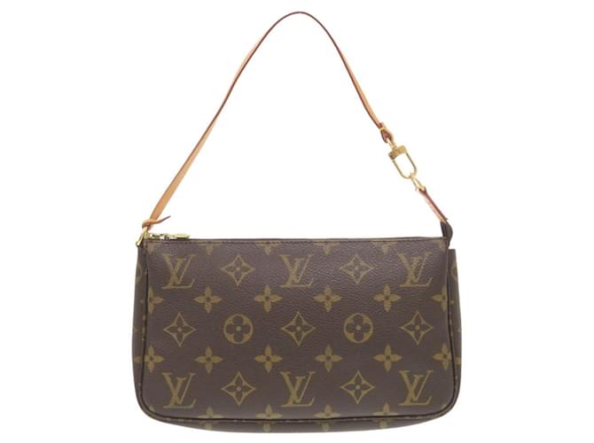 Pochette Accessoire Louis Vuitton Marrom Lona  ref.2021341