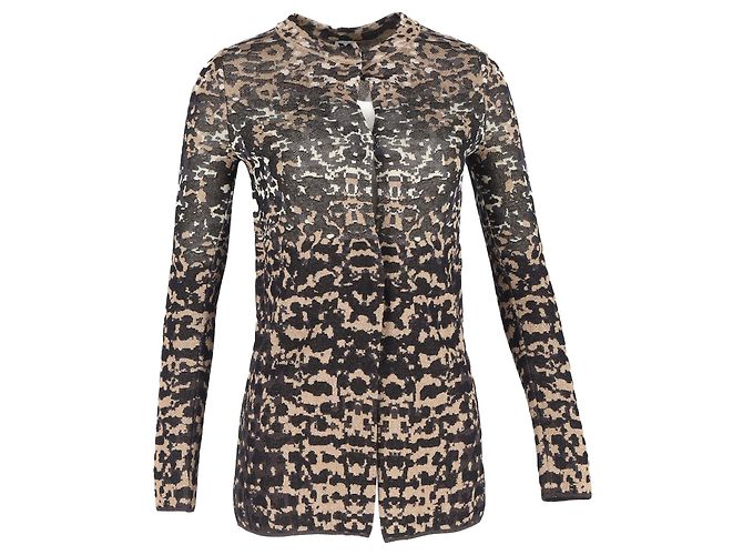 Cardigã impresso M Missoni em algodão preto e dourado Multicor