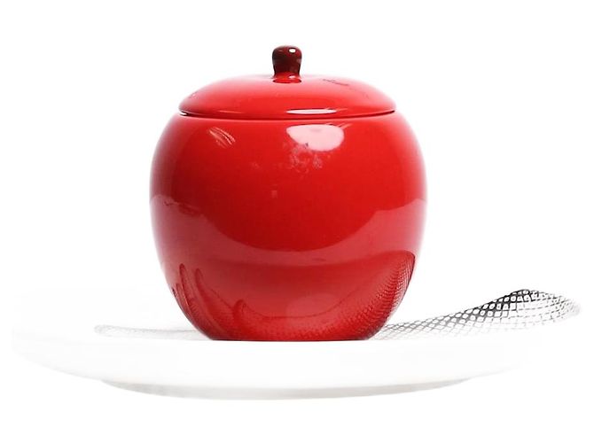 Fornasetti Apple shaped candle holder, refillable Red