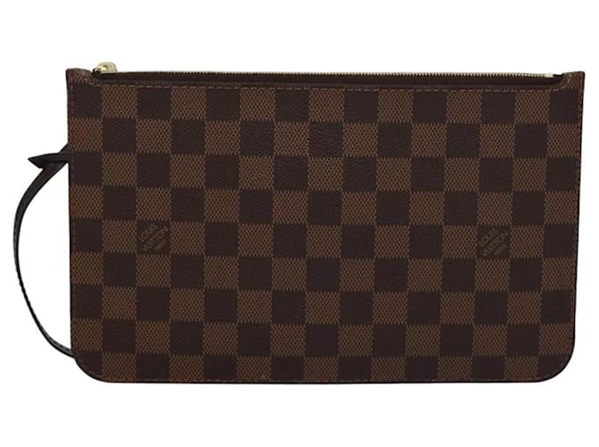 Louis Vuitton Neverfull pouch Brown Cloth  ref.2021926