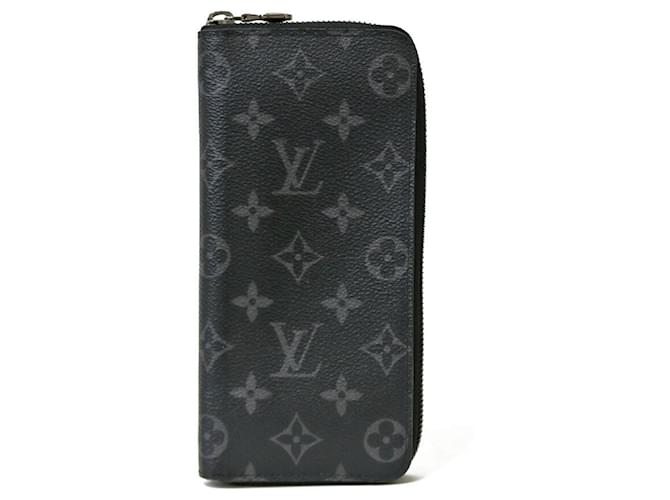 Louis Vuitton Monogram Eclipse Wallet Brown Black Cloth  ref.2022277