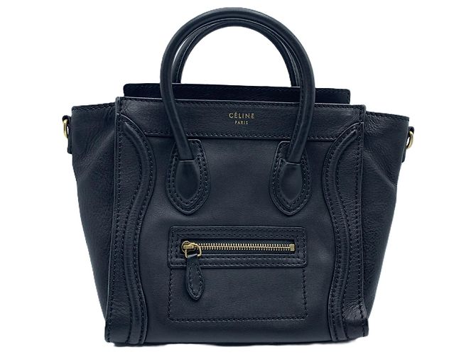 Céline Sac à main Celine Luggage Nano Shopper Noir