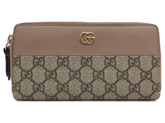 Gucci Double G Reißverschluss Geldbörse Beige