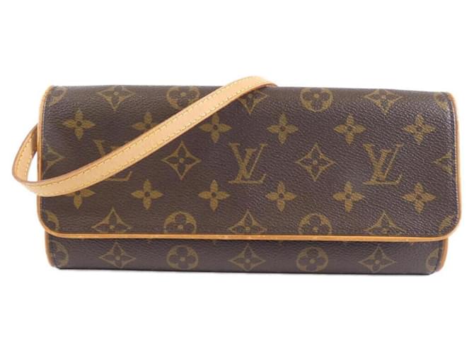 Louis Vuitton Gêmeo Marrom Lona  ref.2023125