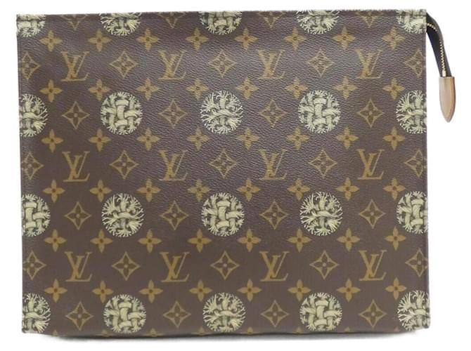 Pochette viagem Louis Vuitton Marrom Lona  ref.2023661