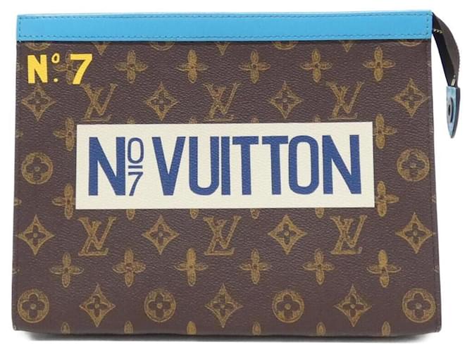 Pochette viagem Louis Vuitton Marrom Lona  ref.2023971