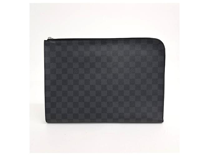Louis Vuitton Graphite Pochette Jourgm  Multiple colors Wool Tweed  ref.2025561