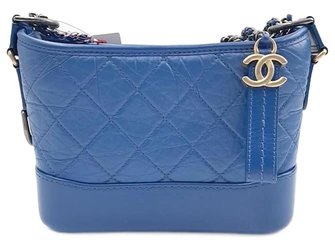 Chanel Gabrielle Hobo Bag Small  Blue Plastic  ref.2025608