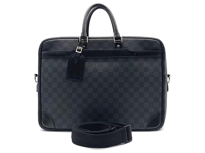 Louis Vuitton Graphite Forte Document Voyage Gm  Multiple colors Wool Tweed  ref.2025671