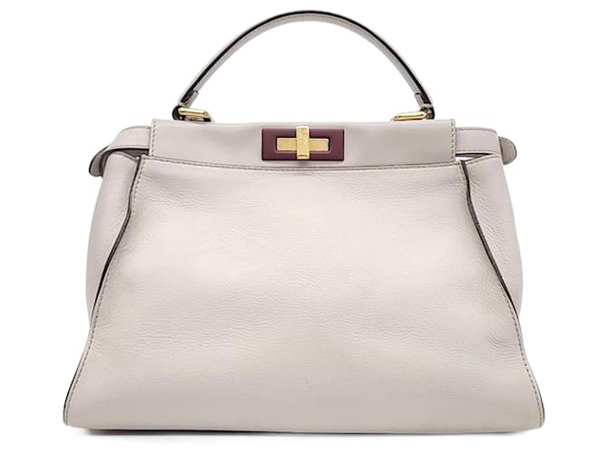 Fendi Peekaboo Regular  Brown Leather  ref.2025747