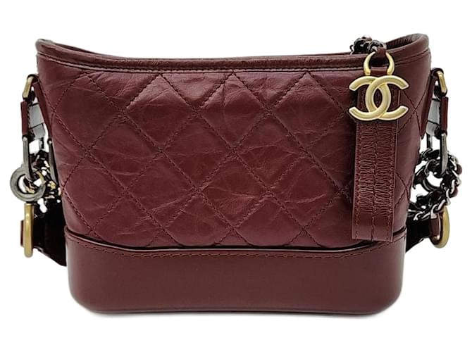 Chanel Gabrielle Hobo Bag Small  Red Leather  ref.2025961