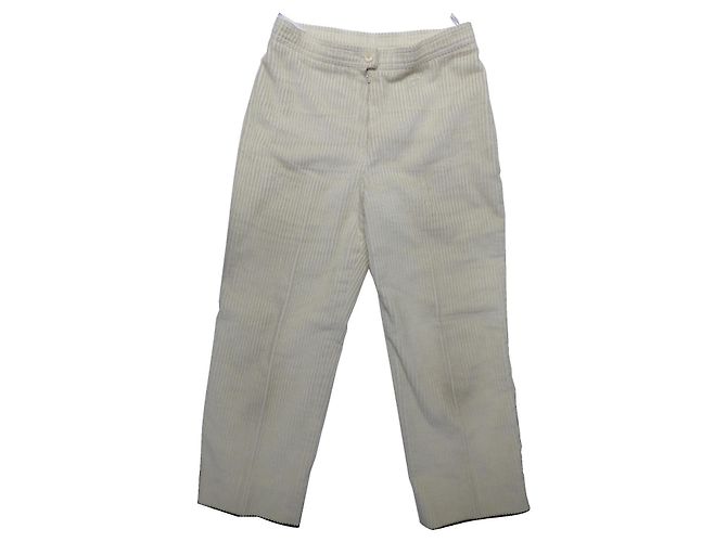 Courreges Courrèges Cordhose Ecru Größe 38 Aus weiß
