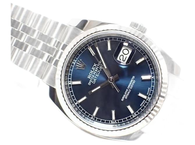 ROLEX Datejust SS &WG blue 116234 '16 Mens Silvery Steel  ref.2026694
