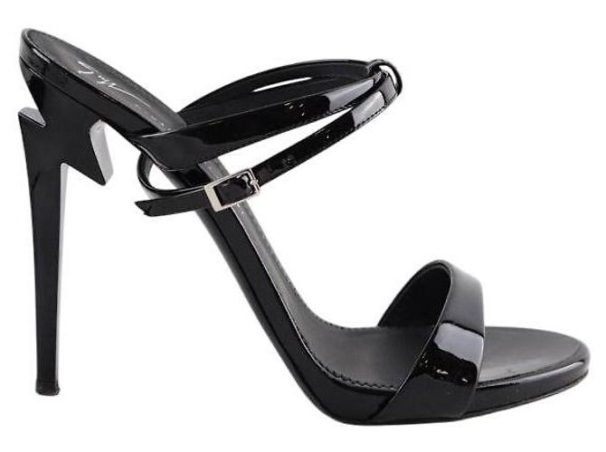 Giuseppe Zanotti Schwarze Lacklederabsätze