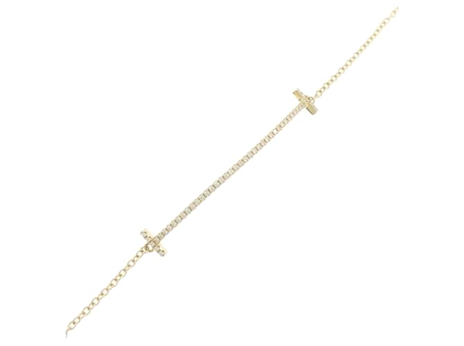 Tiffany & Co Pulseira charm sorriso Tiffany T Ouro amarelo  ref.2027105