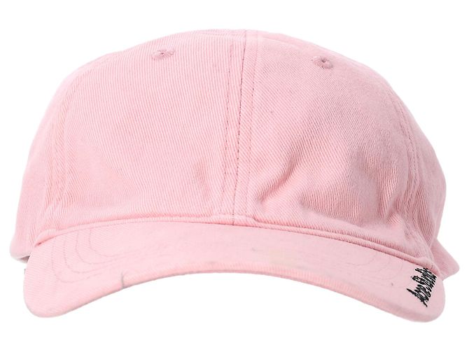 Boné de beisebol em algodão rosa com logo Twill da Acne Studios