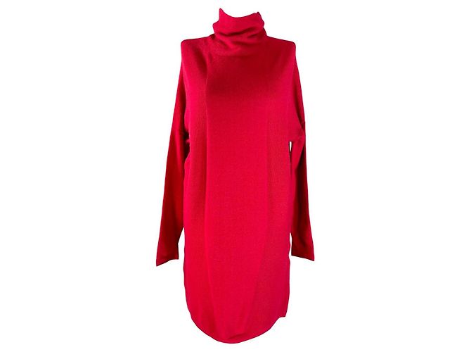 Autre Marque Moncolsk Kaschmir Kleid Rot
