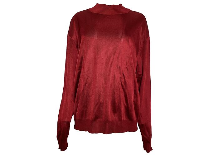 Alaïa Rollkragenpullover aus roter Viskose 