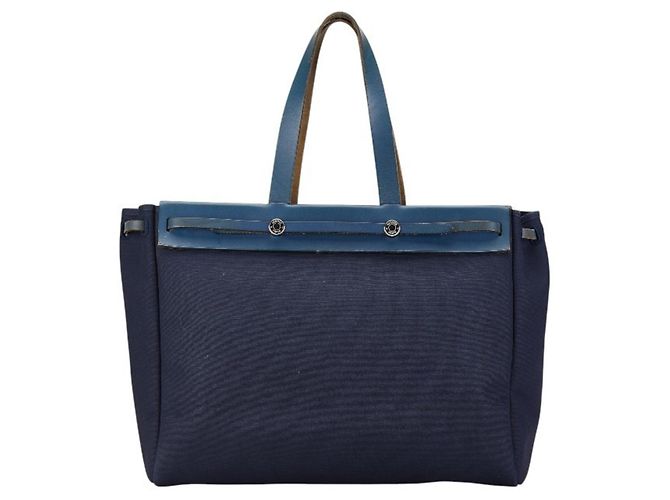 Hermès Herbag Navy blue