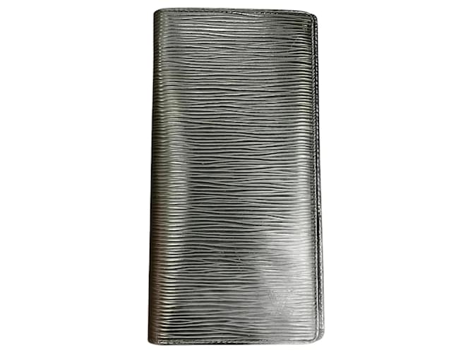 Louis Vuitton Epi Portefeuille Brazza Long Wallet Black Leather  ref.2029604
