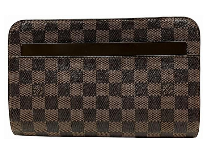Bolsa Clutch Louis Vuitton Damier Saint N51993 Marrom Damier ebene Lona  ref.2029607
