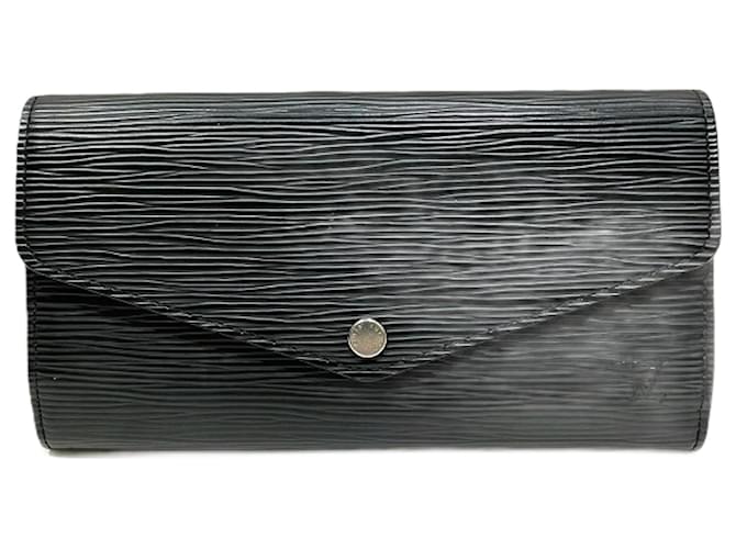 Louis Vuitton Epi Portefeuille Sarah M60582 Long Wallet Black Leather  ref.2029959