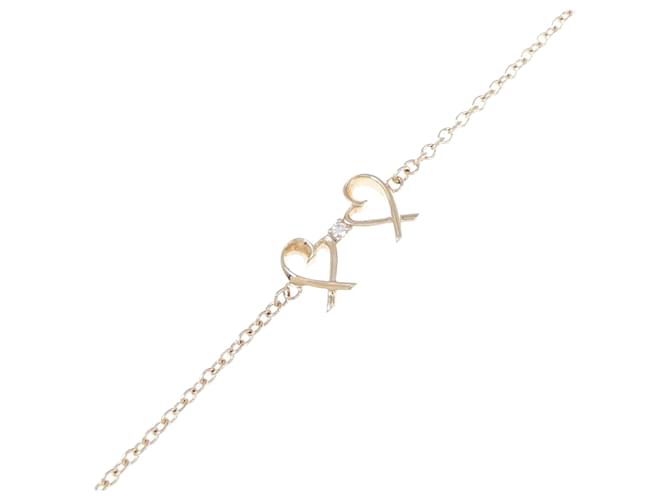 Tiffany & Co Pulseira Coração Duplo Amor Tiffany Ouro rosa  ref.2030245