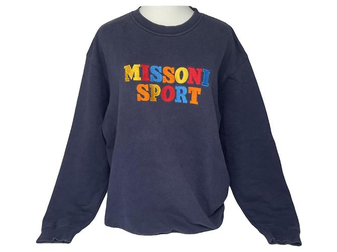 Missoni Suéter de Algodão Marinho e Moletom Azul marinho